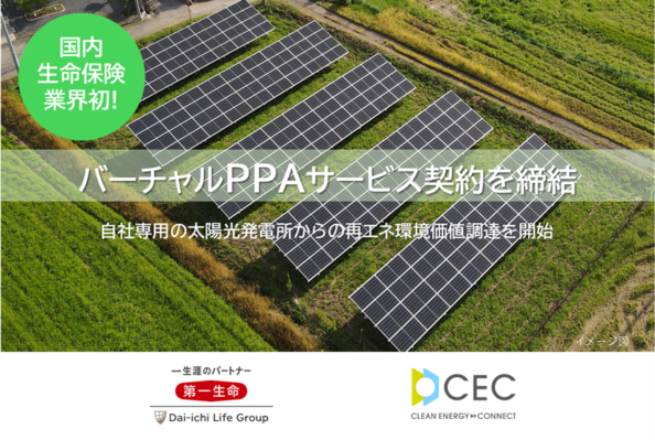 国内生命保険業界初のバーチャルPPAを活用した自社専用の太陽光発電所からの再エネ環境価値調達を開始